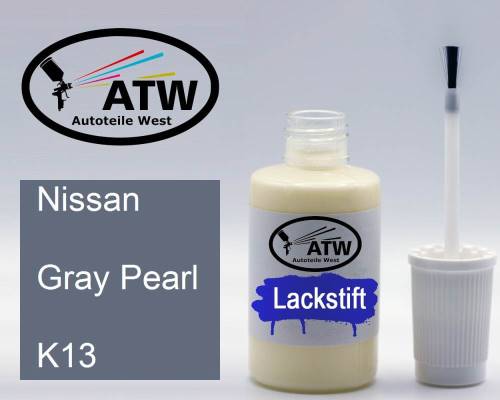 Nissan, Gray Pearl, K13: 20ml Lackstift, von ATW Autoteile West.